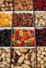 mixed nuts packed in a box