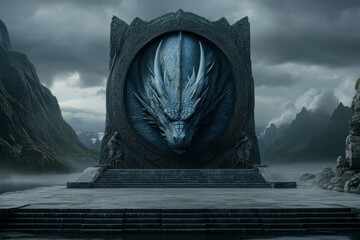 A dragon rider reaching the legendary floating kingdom in the clouds, fulfilling an ancient prophecy