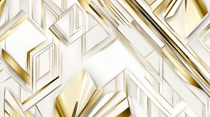 Stunning Gold and White Geometric Architectural Design