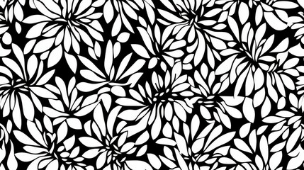 Stunning Black and White Floral Pattern Design for Fabric, Wallpaper, and Home Decor