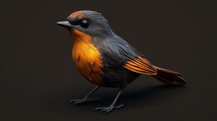 Fototapeta premium Small bird, detailed, realistic