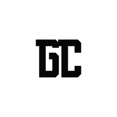 GC monogram logo design letter text name symbol monochrome logotype alphabet character simple logo