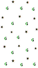 white with star and spiral background