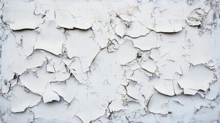 Obraz premium A Timeless Texture: Cracked White Painted Wall Art