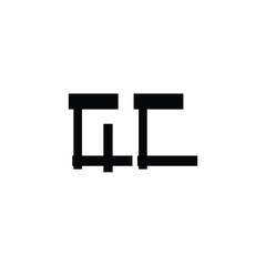 GC monogram logo design letter text name symbol monochrome logotype alphabet character simple logo