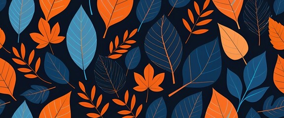 "Abstract Autumn: Geometric Design of Vibrant Leaves"