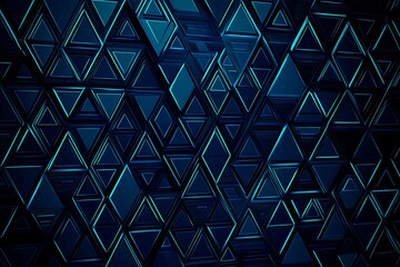 Fototapeta premium Abstract close-up of a glowing blue digital circuit board, showcasing intricate connections and technological design on a black background. 