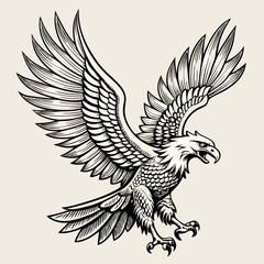 eagle with wings