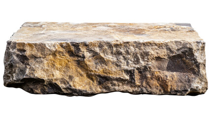 natural stone slab featuring a rough texture on white background