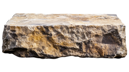 natural stone slab featuring a rough texture on white background
