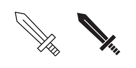 Sword icons vectors graphic designs