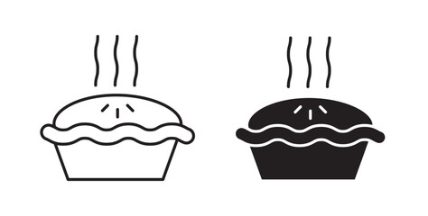 Pie icons vectors graphic designs
