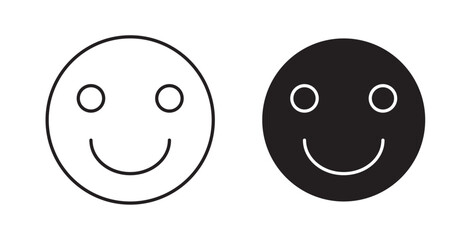 Smile wink icons vectors graphic designs