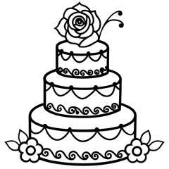 birthday cake vector illustration