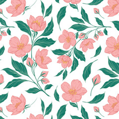 Flower design all over abstract beautiful and charming for textile factory