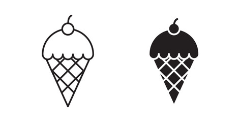 Ice cream icons vectors graphic designs