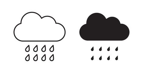 Rain icons vectors graphic designs