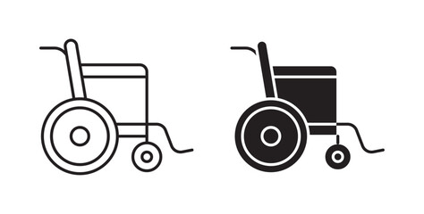 Wheelchair icons vectors graphic designs
