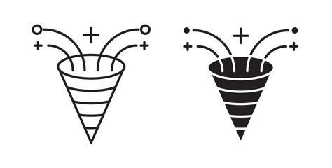 Confetti icons vectors graphic designs