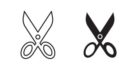 Scissors icons vectors graphic designs
