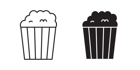 Popcorn icons vectors graphic designs