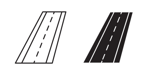 Road icons vectors graphic designs