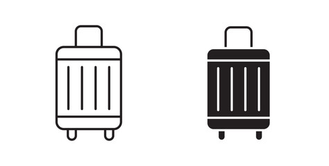 Suitcase icons vectors graphic designs