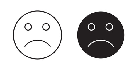Sad icons vectors graphic designs