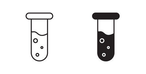 Test tube icons vectors graphic designs