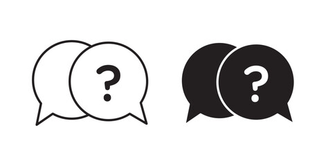 Comment question icons vectors graphic designs