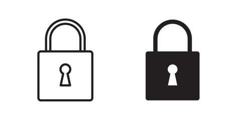 Lock icons vectors graphic designs