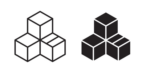 Inventory icons vectors graphic designs