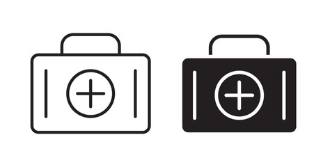 Doctor bag icons vectors graphic designs