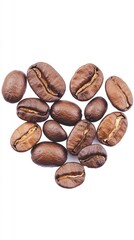 Naklejka premium Heart-Shaped Coffee Beans: A Love Letter to the Morning Brew
