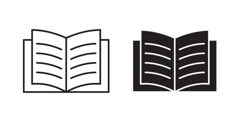 Book icons in black fill and line style