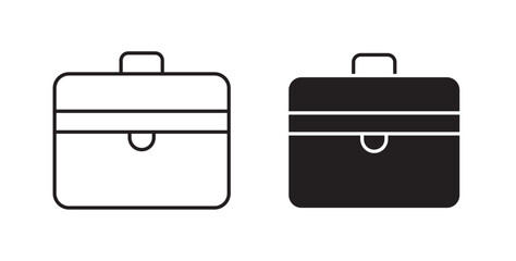 Briefcase icons vectors graphic designs