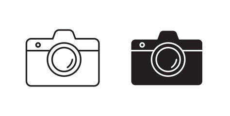 Camera icons vectors graphic designs