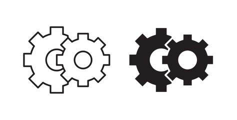 Settings icons vectors graphic designs