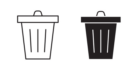 Trash icons vectors graphic designs
