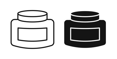 Cream icons vectors graphic designs