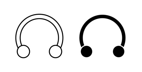 Piercing icons vectors graphic designs