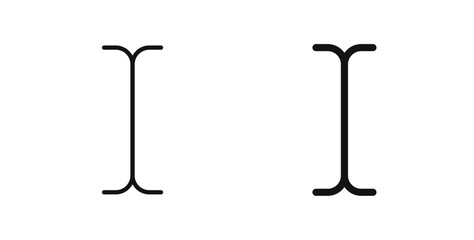 Cursor text icons set for website design