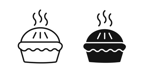 Pie icons set for website design