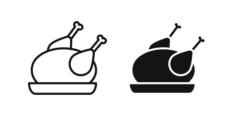 Turkey icons set for website design