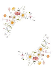 Elegant Spring Greeting Card with Floral Frame