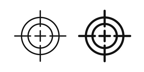 Target icons in black fill and line style