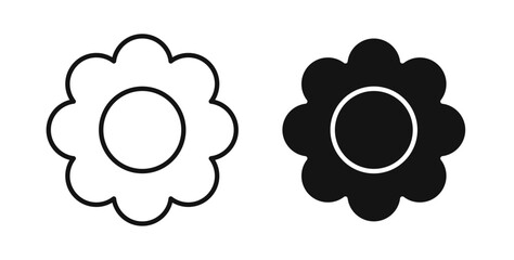 Flower icons vectors graphic designs