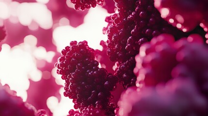 Close-up View of Intricate Molecular Structure; Stunning Scientific Visualization