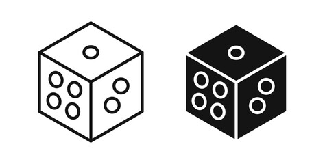 Dice icons set for website design