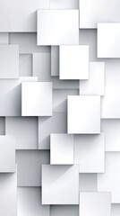 Obraz premium Abstract composition of overlapping white squares creating depth
